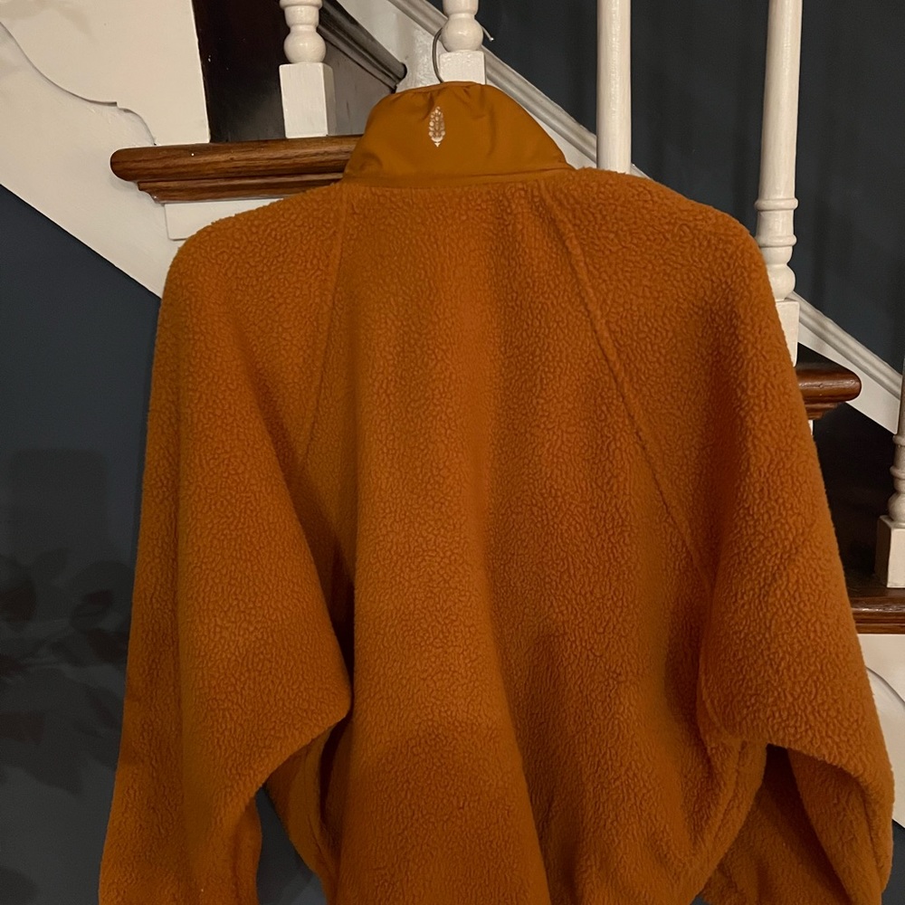 Free People Hit The Slopes Jacket     Russet Orange  Sz L NEW - Picture 8 of 12